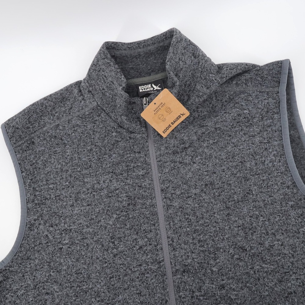 NEW Eddie Bauer Radiator Fleece 3.0 Vest Slate Gray Sleeveless Mens Large